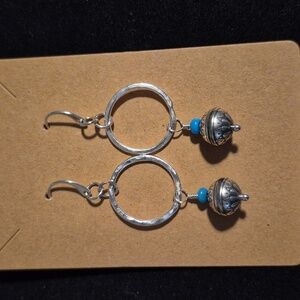 Sapphireskies Designs Sterling and Turquoise Beaded Earrings